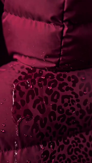 Leopard reveal puffer, pattern showing where wet